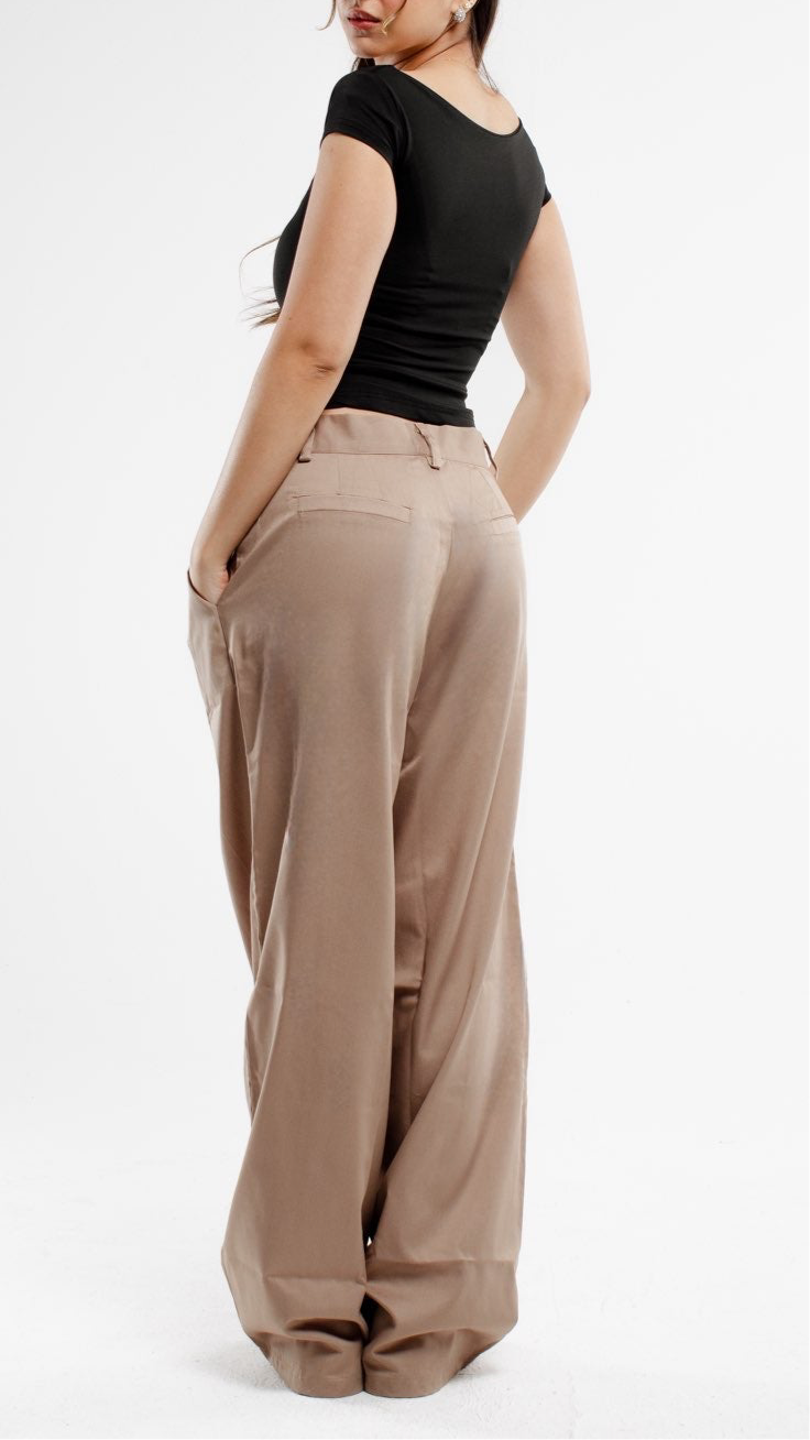 beige tailored pants